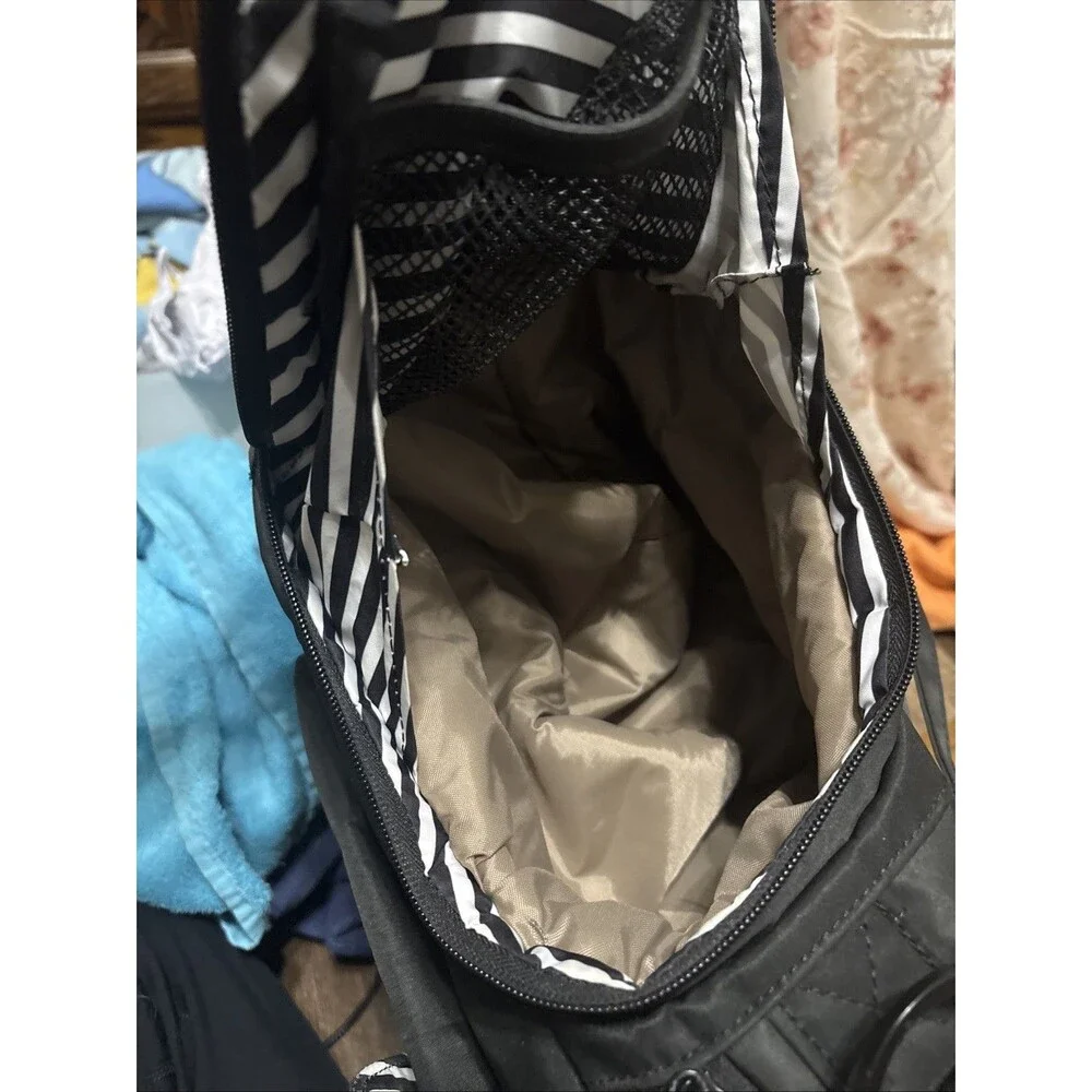 JuJuBe Signature Large Utility-Strap Tote Shoulder Crossbody Diaper Bag- Black
